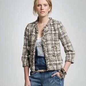 J.Crew Collection Dauphine Tweed Metallic Blazer Jacket, Size 8